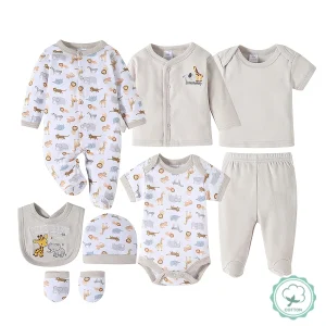 8 pc Soft Stretchy Rompers