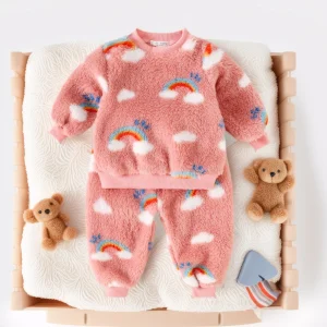 Cute 2 Pcs Winter Baby Girls Outfit
